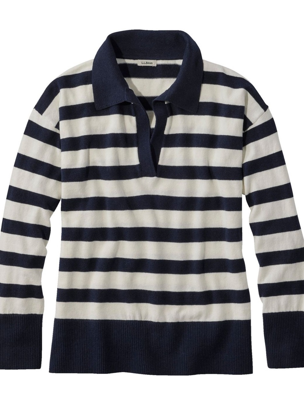 L.L. Bean Cotton/Cashmere Sweater, Polo Stripe